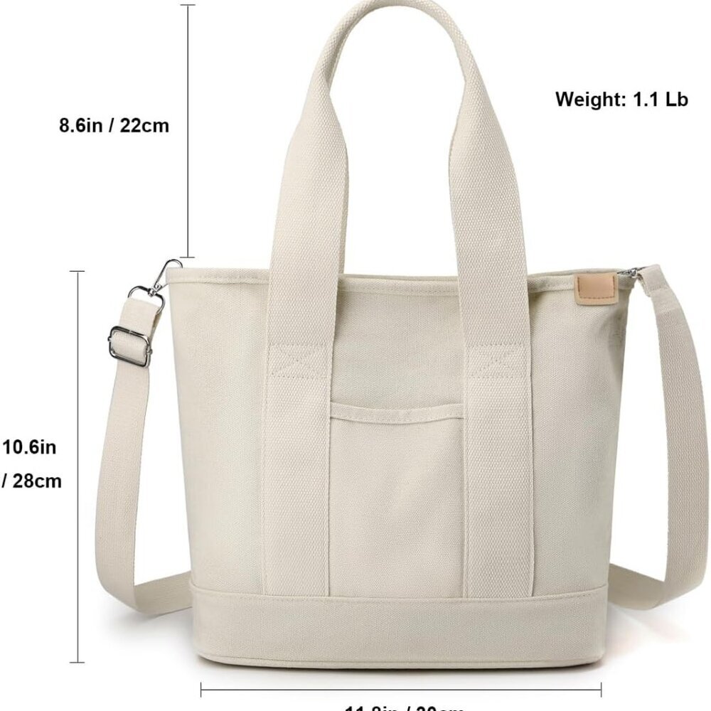 Durable Canvas Tote With Multi-Layer Pockets - Id… - image 5